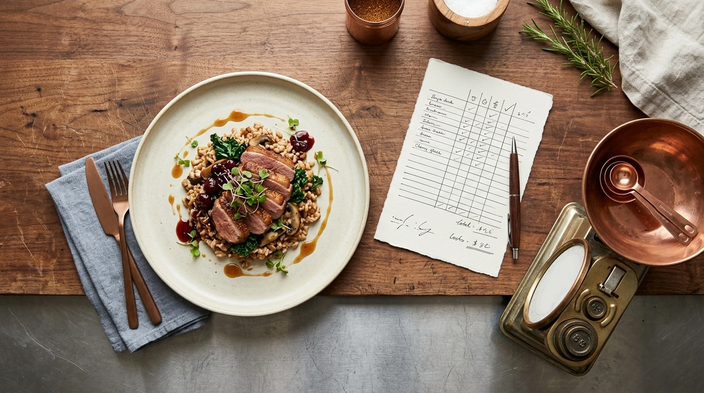 Calcul du food cost à partir des fiches techniques